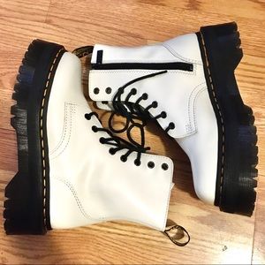 Dr Martens Jadon white boots. Brand new never worn